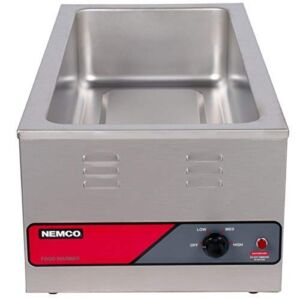 Nemco 6055A-43 4/3 Size Countertop Food Warmer with 31″ Long Exterior – 120V, 1500W