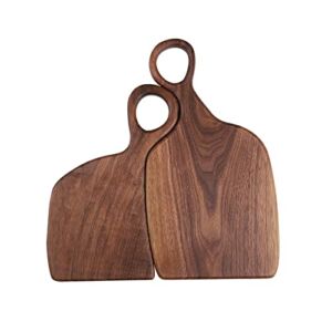 muso wood Couple Cutting Board Gift for Anniversary Wedding, 2 Pcs Charcuterie Board for Bride Couple, Birthday Gift for Wife Husband or Parents