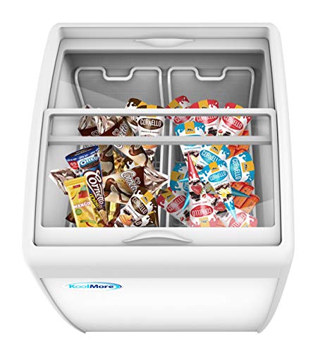 KoolMore – MCF-6C Commercial Ice Cream Freezer Display Case, Glass Top Chest Freezer with 2 Storage Baskets and Clear, Sliding Lid, 5.7 cu. ft. Capacity, White | The Storepaperoomates Retail Market - Fast Affordable Shopping