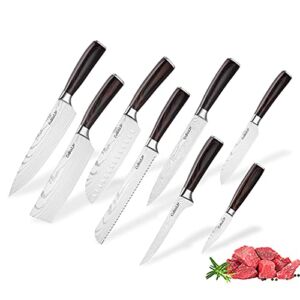 8 Pcs Professional Kitchen Chef Knife Set, High-Carbon Stainless Steel with Ergonomic Handle Knife Set ,Ultra Sharp Japanese Knife set—Cobinliy