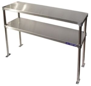 Adjustable Double Overshelf 12 x 36 – Stainless Steel for Work Table