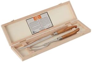Jean Dubost Olive Wood Carving Set