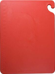 San Jamar – CB121812RD CB121812 Cut-N-Carry Co-Polymer Cutting Board, 18″ Length x 12″ Width x 1/2″ Thick, Red