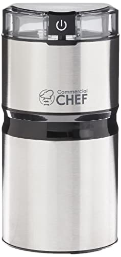 Electric Coffee Grinder Spice Grinder – Stainless Steel Blades Grinder for Coffee Bean Seed Nut Spice Herb Pepper, Brushed Stainless Steel Texture and Transparent Lid | The Storepaperoomates Retail Market - Fast Affordable Shopping