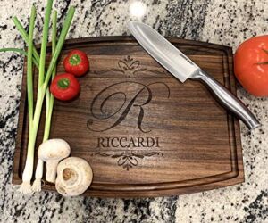Custom Personalized Wood Cutting Board 2 Wood types with 20 designs Christmas Anniversary Wedding Gifts House Warming Realtor Gift