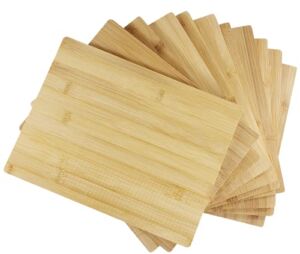 Bulk Plain Bamboo Cutting Board without Handle (Set of 12) | For Customized, Personalized Engraving Purpose | Wholesale Premium Bamboo Board (Rectangular 12″ X 9″) (Without Handle)
