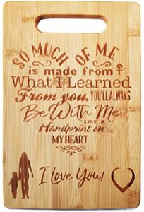 WDSLSING Bamboo Cutting Board Mothers Gift – Engraving Cutting Board Mom Birthday Rectangle Gifts for Mom Mather’s day Christmas Gift 10.6×7 inch (MOM1)