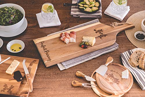 TOSCANA Disney Mickey & Minnie Mouse Artisan 24″ Acacia Charcuterie Board with Raw Wood Edge, Cheese Board, Serving Platter | The Storepaperoomates Retail Market - Fast Affordable Shopping