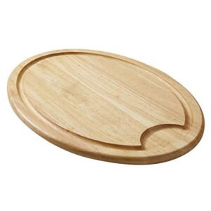 Rachael Ray Pantryware Wooden Cutting Board / Wooden Serving Board, Oval – 14 Inch, Brown