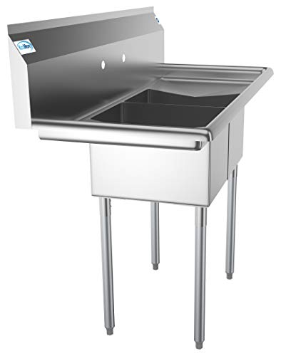 KoolMore – SB121610-12B3 2 Compartment Stainless Steel NSF Commercial Kitchen Prep & Utility Sink with 2 Drainboards – Bowl Size 12″ x 16″ x 10″ | The Storepaperoomates Retail Market - Fast Affordable Shopping
