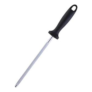 Knife Sharpening Rrod，8″ Carbon Steel Kitchen Knife Sharpener With Hanging Hole