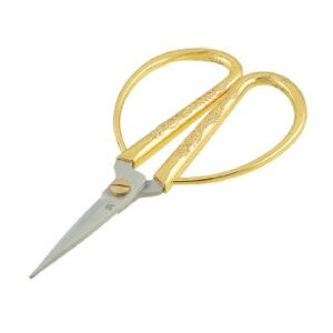 uxcell Carved Gold Tone Dragon Metal Handle Bonsai Scissors