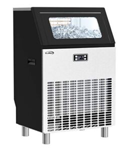 KoolMore – CIM266 Undercounter Ice Maker Machine, Commercial and Residential, Produces 265 lbs. of Cubes in 24 Hrs, Energy Efficient for Bar, Cafe, Restaurant or Event Use, Black