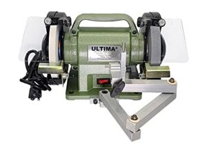 Ultima Scissor Sharpener – Benchtop Grinder & Polisher with Convexing Clamp for Prossional Quality Scissor & Shear Sharpening