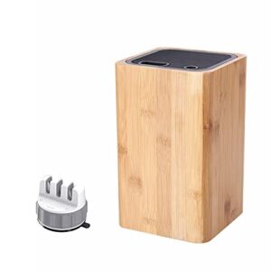 Deluxe Universal Knife Block with Slots for Scissors and Sharpening Rod and Knife Sharpener