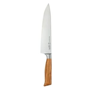 Messermeister Oliva Elite Stealth 9” Chef’s Knife – Fine German Steel Alloy Blade & Natural Mediterranean Olive Wood Handle – Rust Resistant