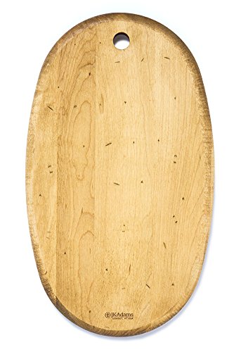 J.K. Adams 14.5” x 8.5” Maple Wood Artisan Cutting Board with Distressed Finish, Oval-Shaped | The Storepaperoomates Retail Market - Fast Affordable Shopping