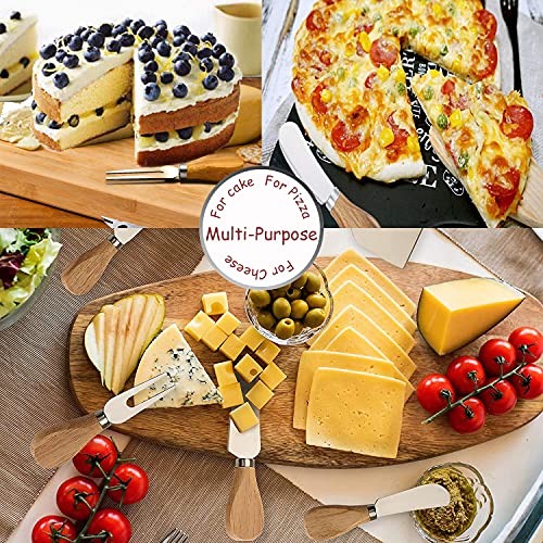 VINMEN Cheese Knife Set of 6 Pcs with Acacia Wood Handle, Stainless Steel Cheese Knife Kit Gift for Birthday, Housewarming, Valentine’s Day | The Storepaperoomates Retail Market - Fast Affordable Shopping