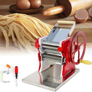 New Commercial Electric/ Manual Dough Roller Sheeter Noodle Pasta Dumpling Maker Machine US Shipping (Manual Red)
