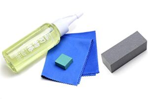Yoshihiro 100% Pure Tsubaki Japanese Knife Maintenance Oil 3.4 oz & Large Sabitori Rust Erasers Set – Made in Japan