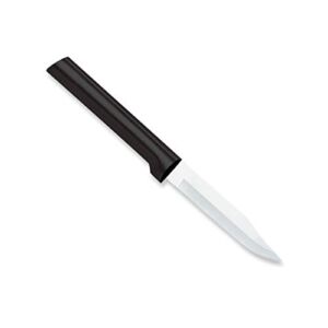 Rada Cutlery Paring Knife Blade Stainless Steel Resin, 6-3/4 Inches, Black Handle