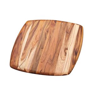 TeakHaus Square Edge Grain Cutting Board w/Rounded Edge (Small) | 12″ x 12″ x 0.55″
