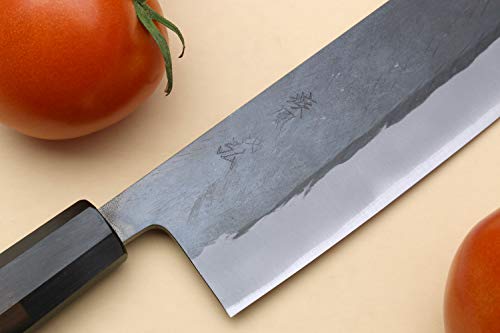 Yoshihiro Kurouchi Black-Forged Blue Steel Stainless Clad Nakiri Japanese Vegetable Knife (6.5” (165mm) & No Saya) | The Storepaperoomates Retail Market - Fast Affordable Shopping