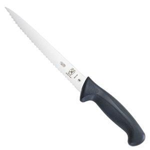 Mercer Culinary M23408 Millennia Black Handle, 8-Inch Wavy Edge, Utility Knife