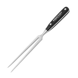 Ergo Chef Pro Series 8-Inch Meat Fork – Carving & Serving Fork – Spaghetti Twirling Fork, Full Forged High Carbon Stainless-Steel, Full Tang, Black Handle