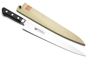 Yoshihiro Ginsan High Carbon Stain Resistant Steel Sujihiki Slicer Japanese Chefs Knife (9.5” (240mm))