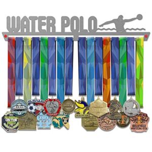 VICTORY HANGERS Water Polo Medal Hanger Display – Wall Mounted Award Metal Holder – 100% Stainless Steel Rack for Champions