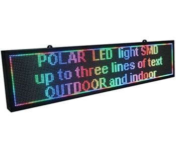 LED sign OUTDOOR 40″ x 9″ WiFi P6 high resolution, full LED RGB color sign with high resolution P6 128×32 dots and new SMD technology. Perfect solution for advertising | The Storepaperoomates Retail Market - Fast Affordable Shopping