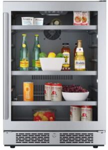 Avallon ABR242SGRH 24 Inch Wide 140 Can Energy Efficient Beverage Center with LED Lighting, Double Pane Glass, Touch Control Panel and Right Swing Door