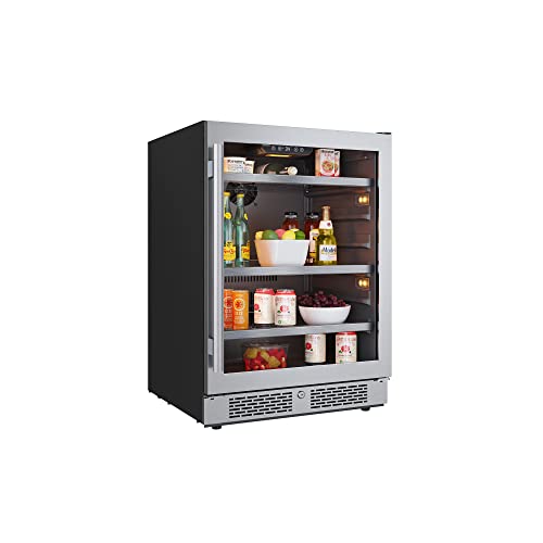 Avallon ABR242SGRH 24 Inch Wide 140 Can Energy Efficient Beverage Center with LED Lighting, Double Pane Glass, Touch Control Panel and Right Swing Door | The Storepaperoomates Retail Market - Fast Affordable Shopping