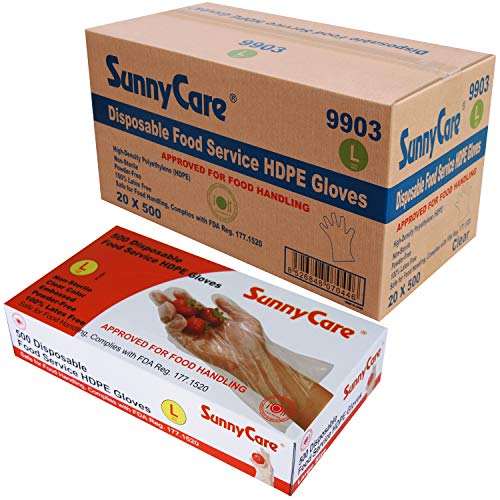 10000PCS SunnyCare #9903 Poly Disposable HDPE Food Service Glove ;500pcs/box;20boxes Size: Large | The Storepaperoomates Retail Market - Fast Affordable Shopping