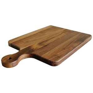 Made in USA Walnut Cutting Board by Virginia Boys Kitchens – Butcher Block made from Sustainable Hardwood (Handle – 10×16)