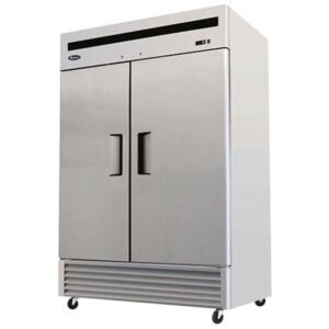 Commercial Refrigerator,ATOSA MBF8507 Double 2 Door Side By Side Stainless Steel Reach in Commercial Refrigerators for Restaurant Equipment 46cu.ft. 33℉—38℉