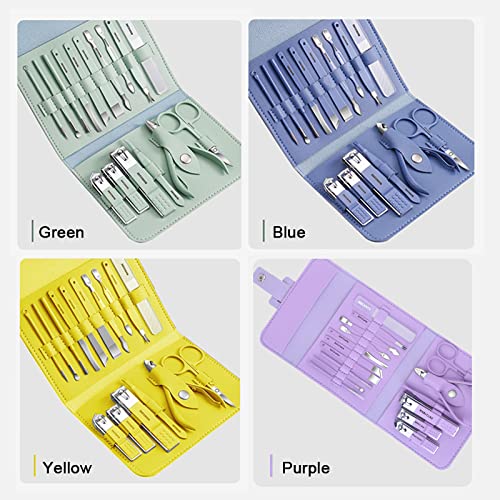 Nail Cutter Set Makeup Beauty Tool?Nail Care Kit Cutter Set Clippers Manicure Pedicure Cuticle Tool Gift Set?Stainless Steel Nail Trimmer Set with Folding Bag (Yellow 16pcs) | The Storepaperoomates Retail Market - Fast Affordable Shopping