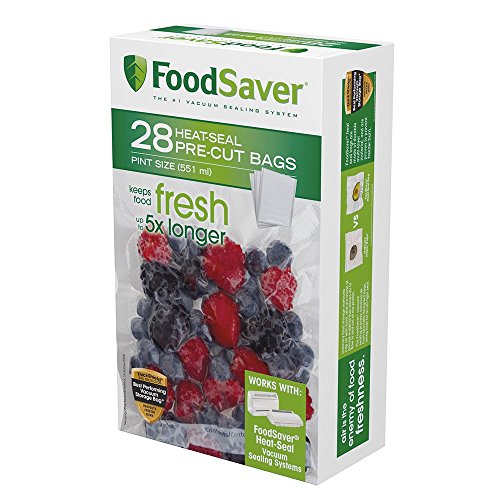 FoodSaver 1-Pint Precut Vacuum Seal Bags with BPA-Free Multilayer Construction for Food Preservation, 28 Count, Clear | The Storepaperoomates Retail Market - Fast Affordable Shopping