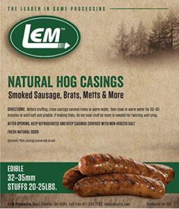 LEM Products 141 8 oz. Vacuum Sealed Bag – Hog Casings for 25 lbs. meat
