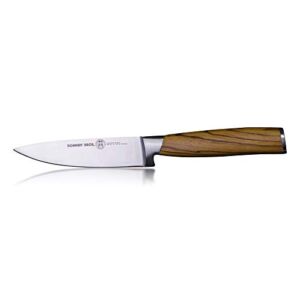 Schmidt Brothers – Zebra Wood 4″ Paring Knife, High-Carbon German Stainless Steel Mulitpurpose Kitchen Cutlery