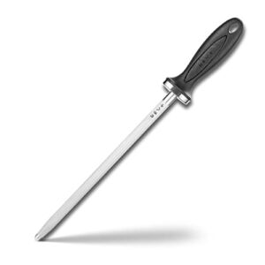 SHI BA ZI ZUO Pro 10 Inches Honing Steel Knife Sharpening Steel Sharpening Rod
