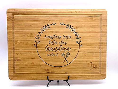 Personalized Cutting Board for Mom or Grandma, Custom Engraved Kitchen Gift, Customized Mom and Grandma Gift from Daughter or Son, Kitchen Sign with Stand, 12 Designs and 3 Sizes | The Storepaperoomates Retail Market - Fast Affordable Shopping