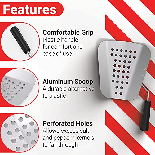 Poppy’s Aluminum Popcorn Scoop – Kernel Sifting Speed Scoop for Commercial and Home Use | The Storepaperoomates Retail Market - Fast Affordable Shopping