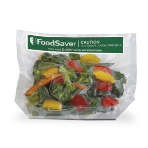 FoodSaver 1-Quart Freeze ‘n Steam Microwavable Single-Cooking Bags, 16 Count, Clear