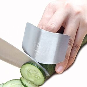 wefaner Stainless Steel Finger Guards for Cutting, Hand Protector Finger Protector , Avoid Injury When Cutting Vegetables, Meat, Slicing and Dicing Safe Chopping Tools