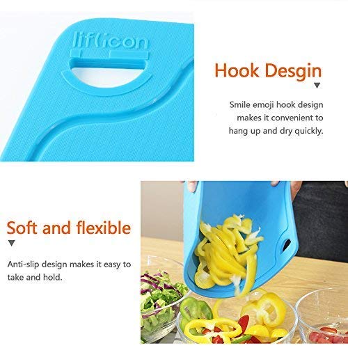 Liflicon Extra Large Thick Silicone Cutting Board 14.6” x 10.43” Chopping Board Flexible Cutting Mats Dishwasher Safe-Blue | The Storepaperoomates Retail Market - Fast Affordable Shopping