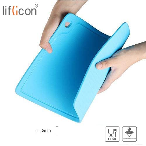 Liflicon Extra Large Thick Silicone Cutting Board 14.6” x 10.43” Chopping Board Flexible Cutting Mats Dishwasher Safe-Blue | The Storepaperoomates Retail Market - Fast Affordable Shopping
