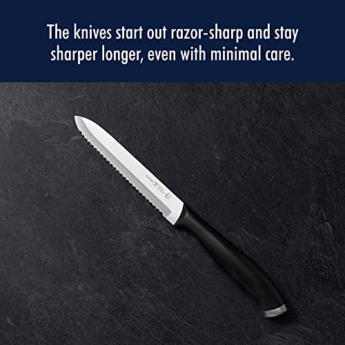 HENCKELS Serrated Utility Knife, 5″, Black | The Storepaperoomates Retail Market - Fast Affordable Shopping