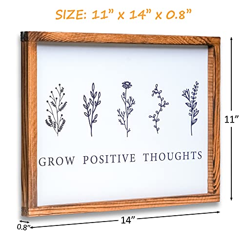 Grow Positive Thoughts Framed Affirmations Wall Art Encouragement Gifts for Women & Kids Inspiring Quotes Wall Decor Positive Inspirational Wall Decor Sign Home Office Classroom Decorations | The Storepaperoomates Retail Market - Fast Affordable Shopping